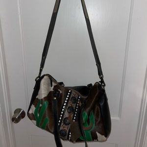 Mini duffle authentic cow hide bag